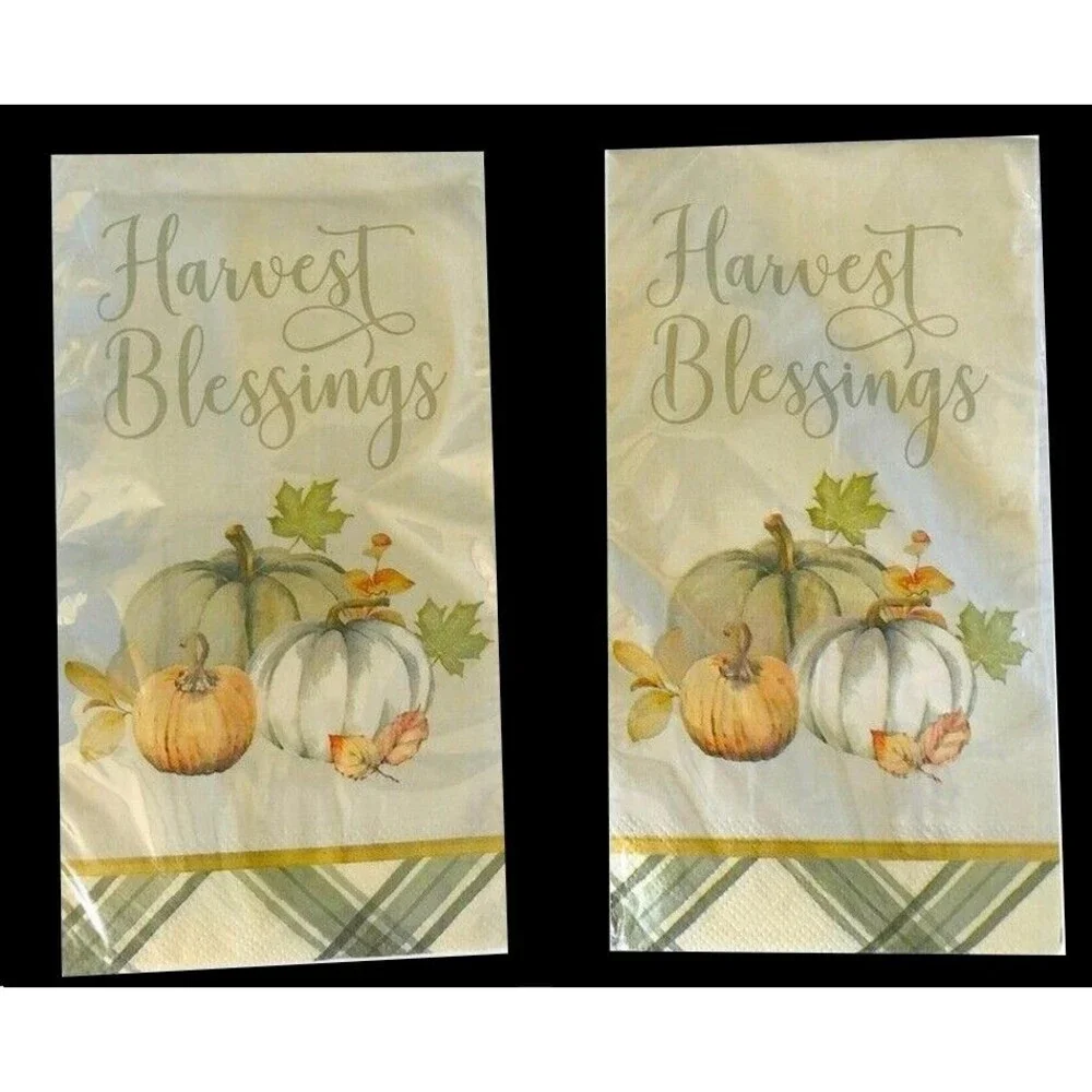 Thanksgiving Paper Napkins Towels Buffet Fall Harvest Blessings 40 Ct Decoupage